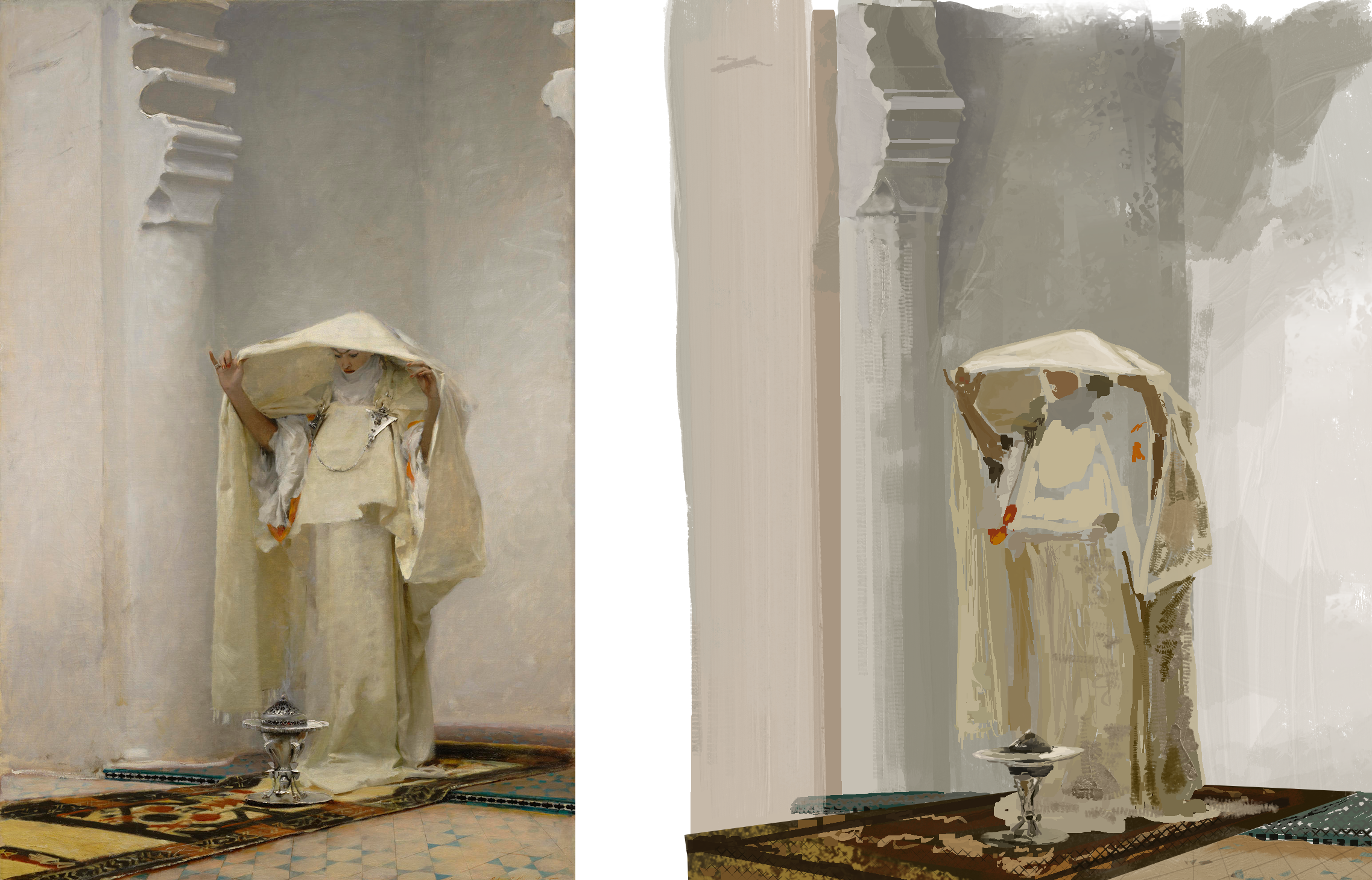 Sargent white cloaked lady